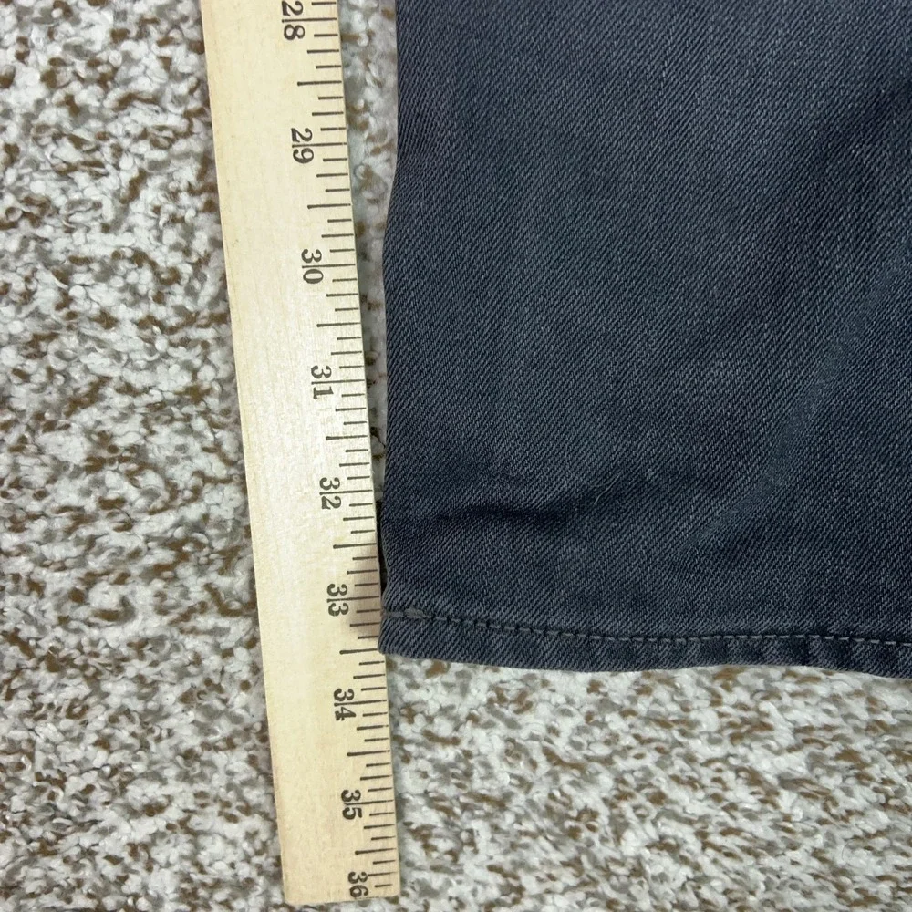 Levis 513 Jeans Mens 38x34 Gray Slim Straight Stretch Denim Charcoal Wash Casual